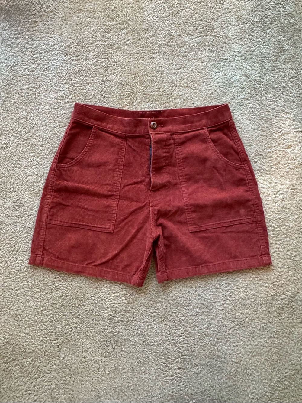 Birdwell Beach Britches Corduroy Shorts Brick Red 31